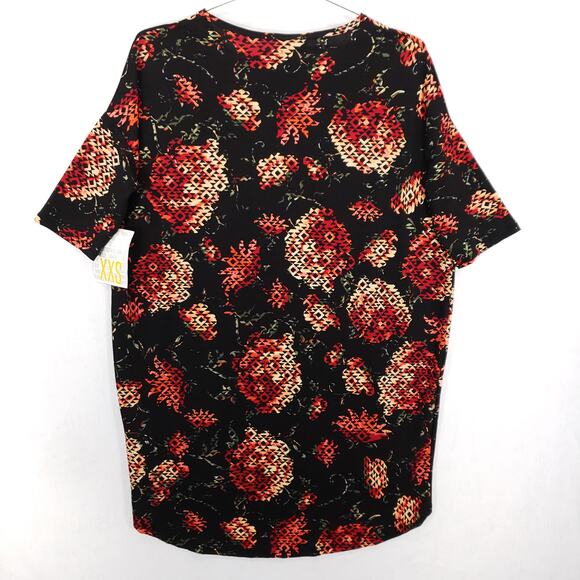 LuLaRoe Blouse Womens XXS Geometric Floral Lightweight Flowy Irma Tunic Shirt - Picture 5 of 8